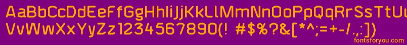 F4aagentroundeddemi Font – Orange Fonts on Purple Background