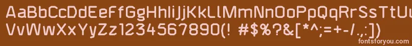 F4aagentroundeddemi Font – Pink Fonts on Brown Background
