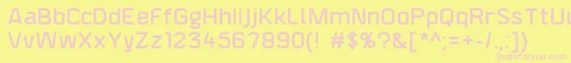 F4aagentroundeddemi Font – Pink Fonts on Yellow Background