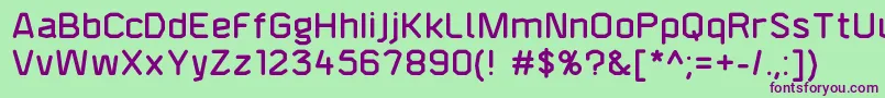 F4aagentroundeddemi Font – Purple Fonts on Green Background