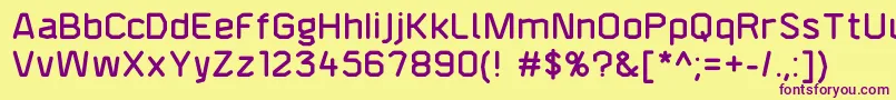F4aagentroundeddemi Font – Purple Fonts on Yellow Background