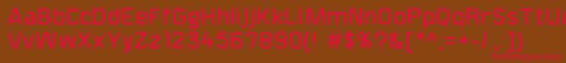 F4aagentroundeddemi Font – Red Fonts on Brown Background
