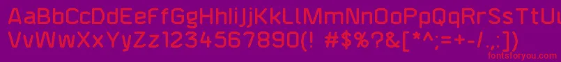 F4aagentroundeddemi Font – Red Fonts on Purple Background