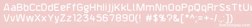 F4aagentroundeddemi-Schriftart – Weiße Schriften auf rosa Hintergrund