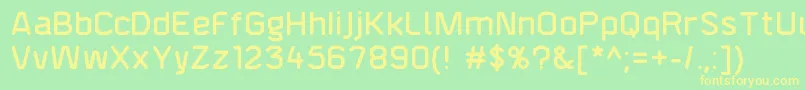 F4aagentroundeddemi Font – Yellow Fonts on Green Background