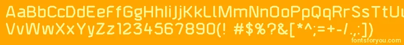F4aagentroundeddemi Font – Yellow Fonts on Orange Background