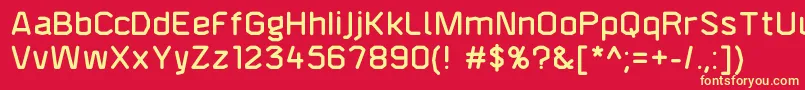 F4aagentroundeddemi Font – Yellow Fonts on Red Background