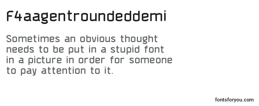 F4aagentroundeddemi Font