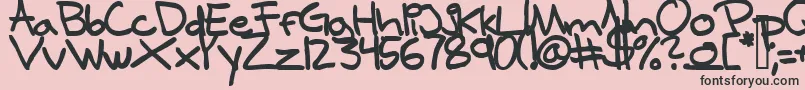 fuente SamuelsHandBold – Fuentes Negras Sobre Fondo Rosa