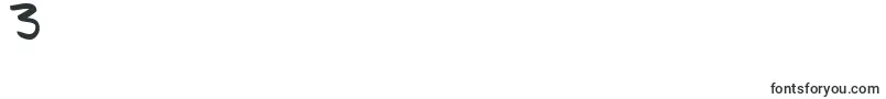SamuelsHandBold-Schriftart – Schriften für die Ziffer 3