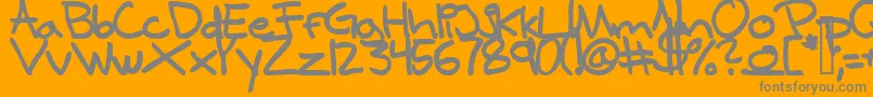 SamuelsHandBold Font – Gray Fonts on Orange Background