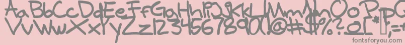 SamuelsHandBold Font – Gray Fonts on Pink Background