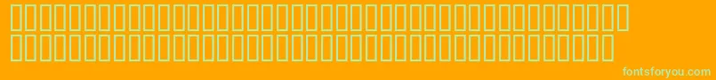 BlockheadInsecure-Schriftart – Grüne Schriften auf orangefarbenem Hintergrund