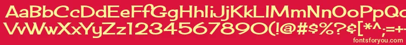 Więcej informacji o czcionce Cherrycreamsoda Czcionka Cherrycreamsoda – żółte czcionki na czerwonym tle