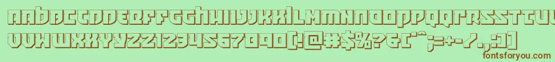 Crazyivan3D Font – Brown Fonts on Green Background