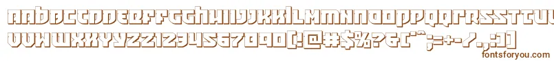 Шрифт Crazyivan3D – коричневые шрифты на белом фоне