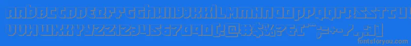 Crazyivan3D Font – Gray Fonts on Blue Background