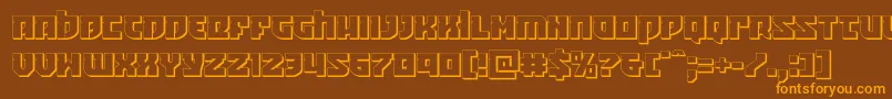 Crazyivan3D Font – Orange Fonts on Brown Background