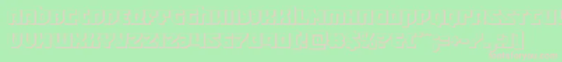 Crazyivan3D-fontti – vaaleanpunaiset fontit vihreällä taustalla