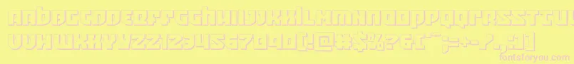 Crazyivan3D-fontti – vaaleanpunaiset fontit keltaisella taustalla