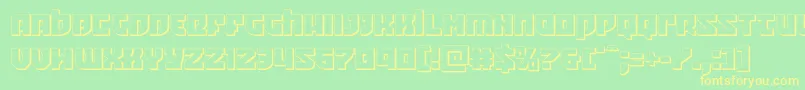 Crazyivan3D Font – Yellow Fonts on Green Background