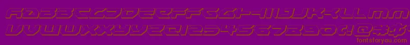 Czcionka Royalsamurai3Dital – brązowe czcionki na fioletowym tle