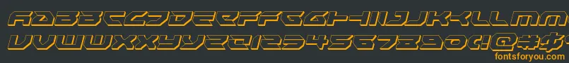 Royalsamurai3Dital Font – Orange Fonts on Black Background