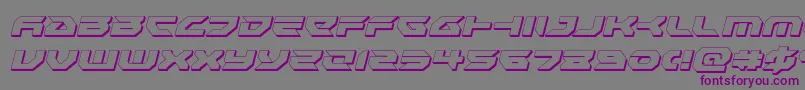 Royalsamurai3Dital Font – Purple Fonts on Gray Background