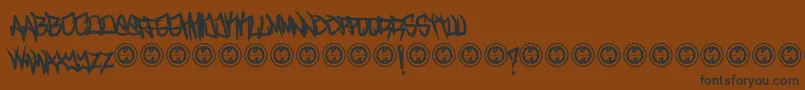 Шрифт TurntupBold – чёрные шрифты на коричневом фоне