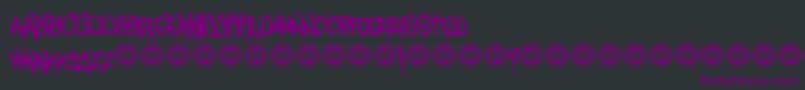 TurntupBold-fontti – violetit fontit mustalla taustalla