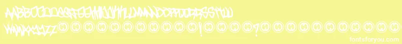 TurntupBold Font – White Fonts on Yellow Background
