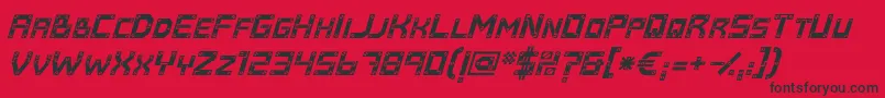 Baumarkt Italic Font – Black Fonts on Red Background