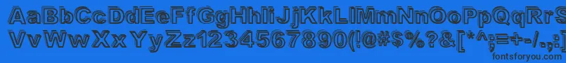 ValeShadow-fontti – mustat fontit sinisellä taustalla