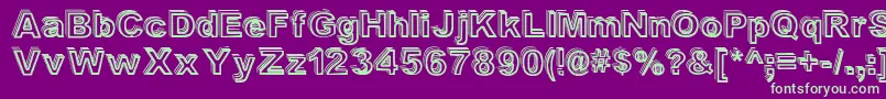 ValeShadow Font – Green Fonts on Purple Background