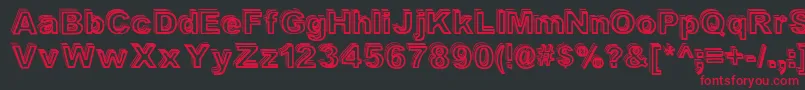 ValeShadow Font – Red Fonts on Black Background