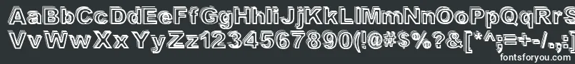 ValeShadow-fontti – valkoiset fontit mustalla taustalla