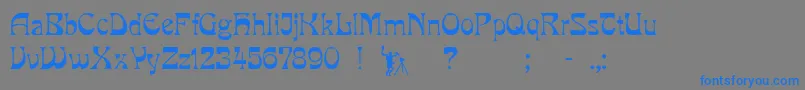 Pcmilo Font – Blue Fonts on Gray Background