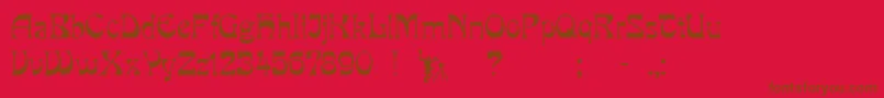 Police Pcmilo – polices brunes sur fond rouge