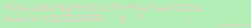 Шрифт Pcmilo – розовые шрифты на зелёном фоне