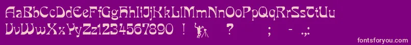 Pcmilo Font – Pink Fonts on Purple Background