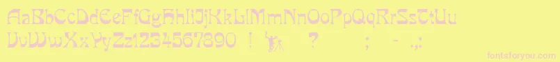 Pcmilo Font – Pink Fonts on Yellow Background