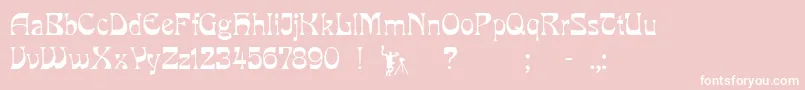 Шрифт Pcmilo – белые шрифты на розовом фоне