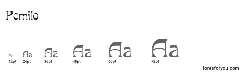 Pcmilo Font Sizes