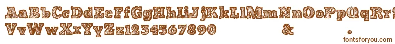 Шрифт BadStriped – коричневые шрифты на белом фоне