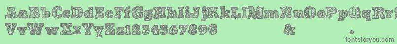 BadStriped Font – Gray Fonts on Green Background