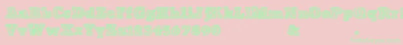 BadStriped Font – Green Fonts on Pink Background