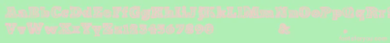 BadStriped Font – Pink Fonts on Green Background