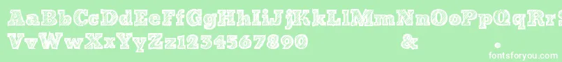 BadStriped Font – White Fonts on Green Background