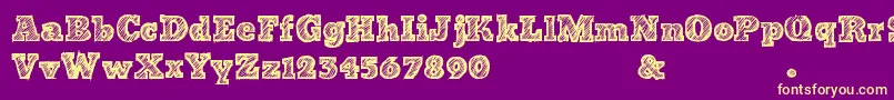 BadStriped Font – Yellow Fonts on Purple Background