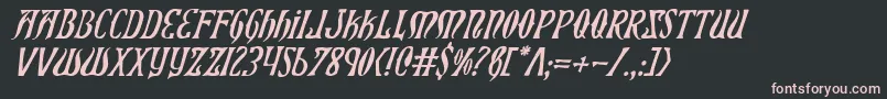 XiphosItalic Font – Pink Fonts on Black Background